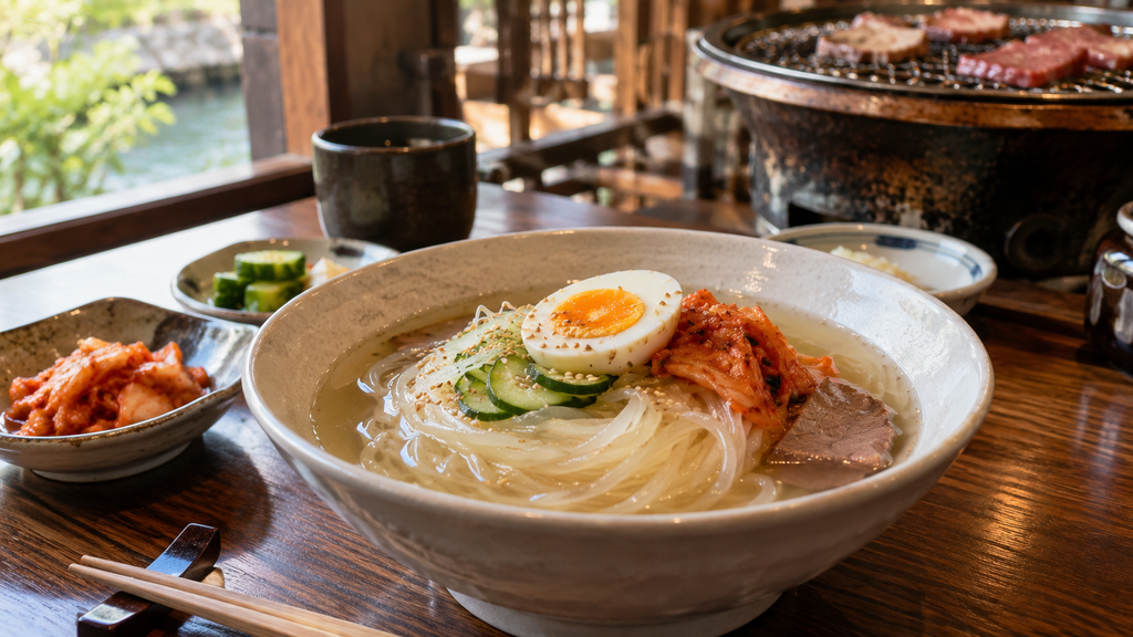 Morioka style noodles served in Iwate Japan